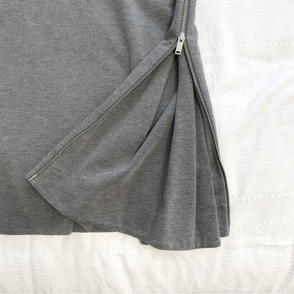 COS GREY DOUBLE ENDED SIDE ZIPPER PENCIL SKIRT - 8 - Picture 8 of 10